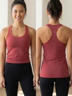 lululemon athletica Heathered Red Racerback Tank